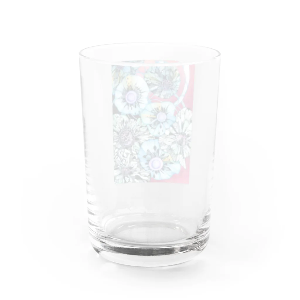 ki-kana7の赤と青 Water Glass :back