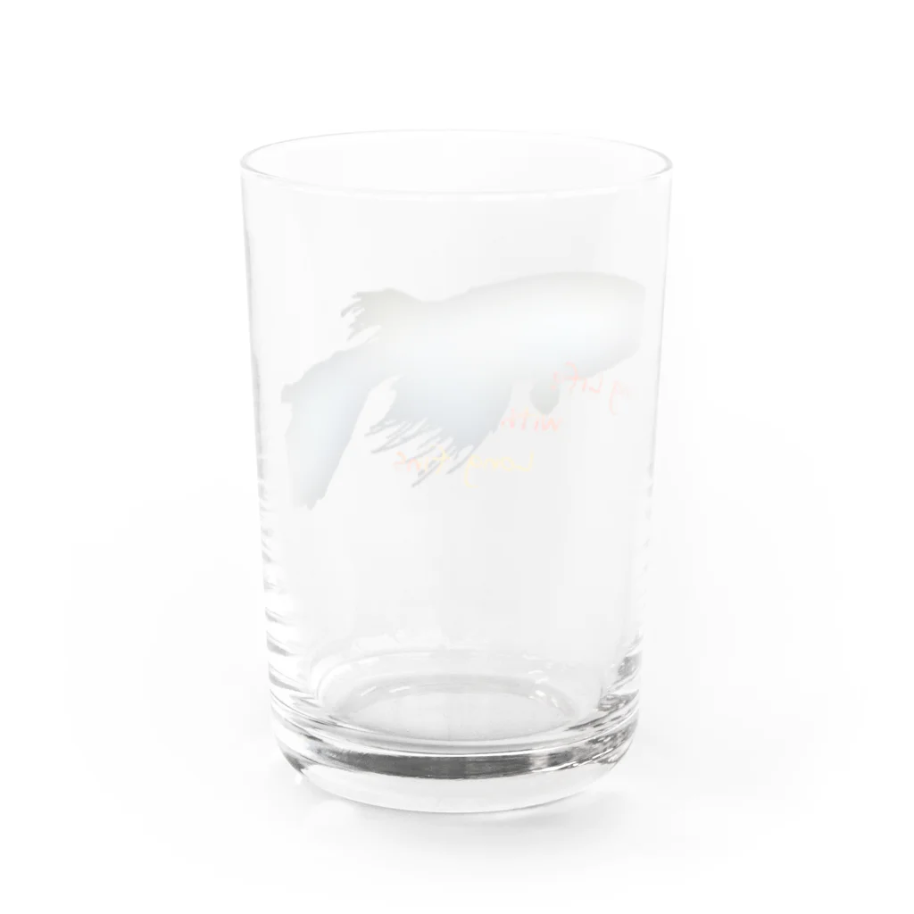 ろみの"@"長いヒレの長い生活(メダカ) Water Glass :back