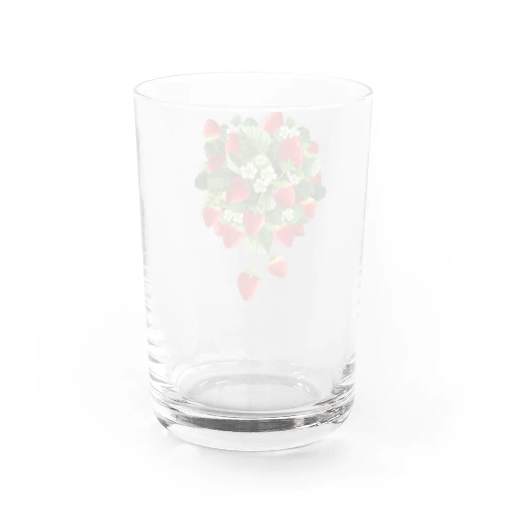 カワウソとフルーツの【forseasons】ストロベリー Water Glass :back