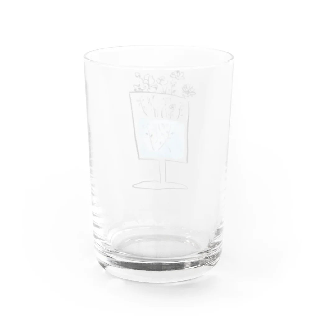 martの野花をつむ Water Glass :back