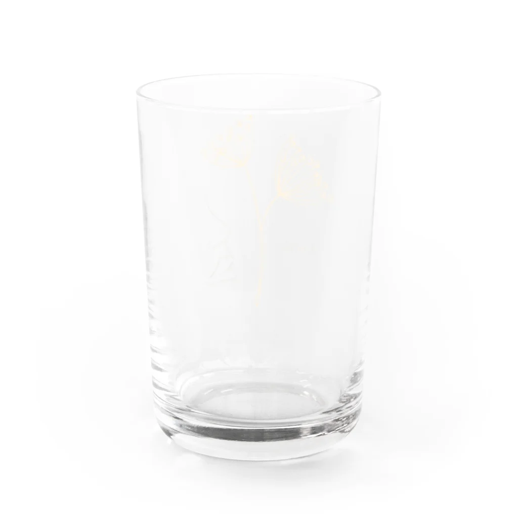 UniiiiのUniiiiあの子とお花。 Water Glass :back