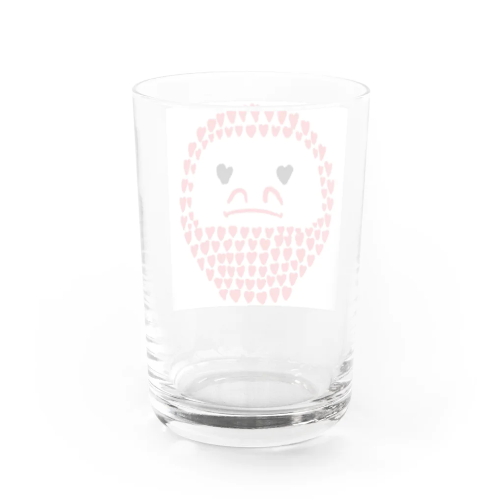 Niea999’s プチハッピー shopのだるまハート 1 Water Glass :back