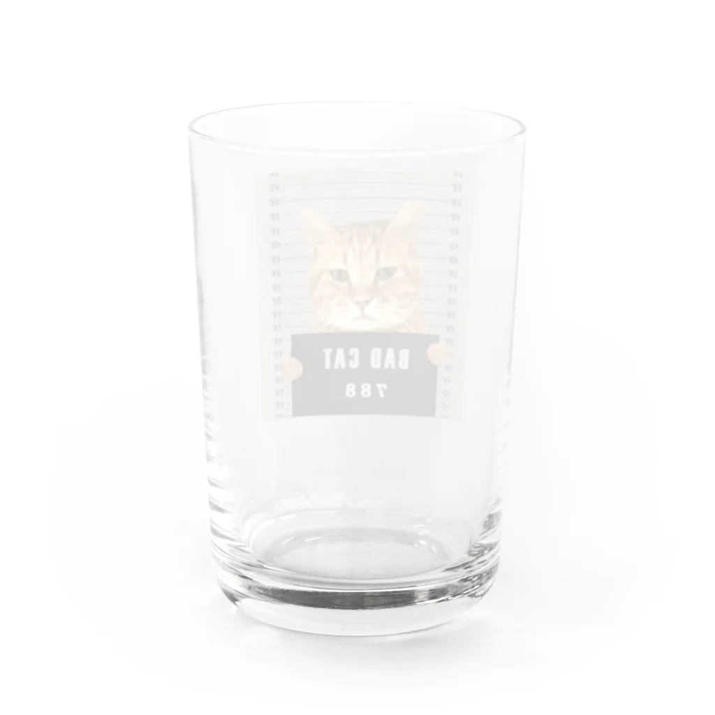 白と茶色屋の囚人番号788 Water Glass :back