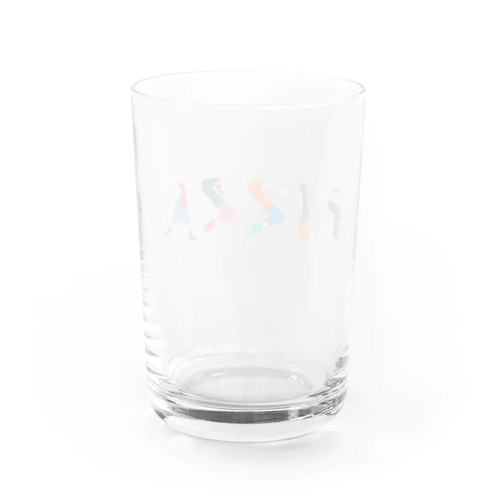 yuppo_pawpawのPIZZA Water Glass :back