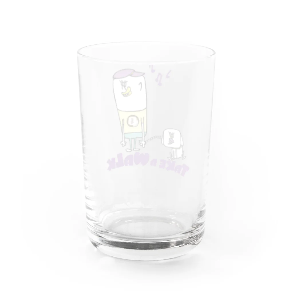 R_T_Gracieのわんこと散歩 Water Glass :back