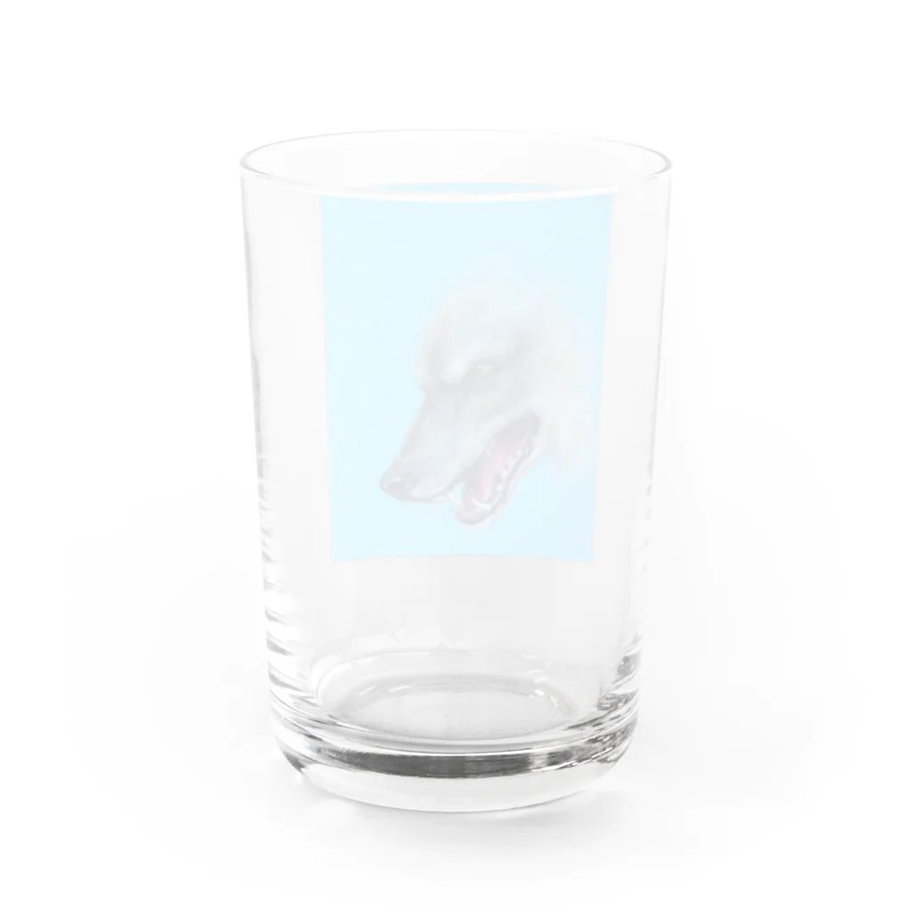 永久凍土の国の白夜のシベリアン狼 Water Glass :back