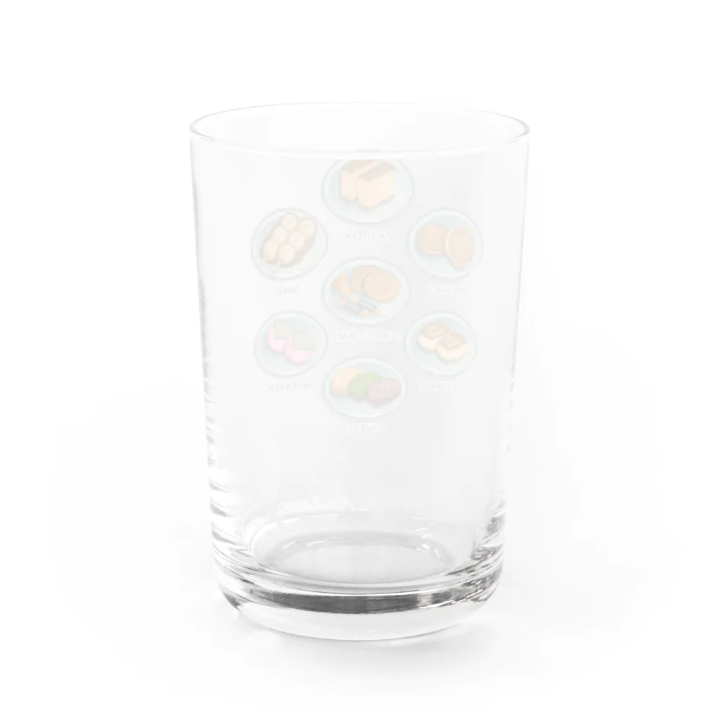 猫と釣り人のWAGASHI_2 Water Glass :back