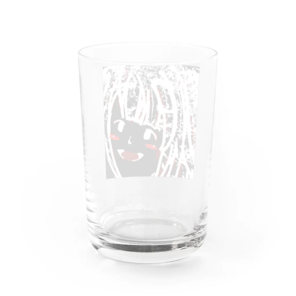 mi_e76の版画風おなのこ(朱) Water Glass :back