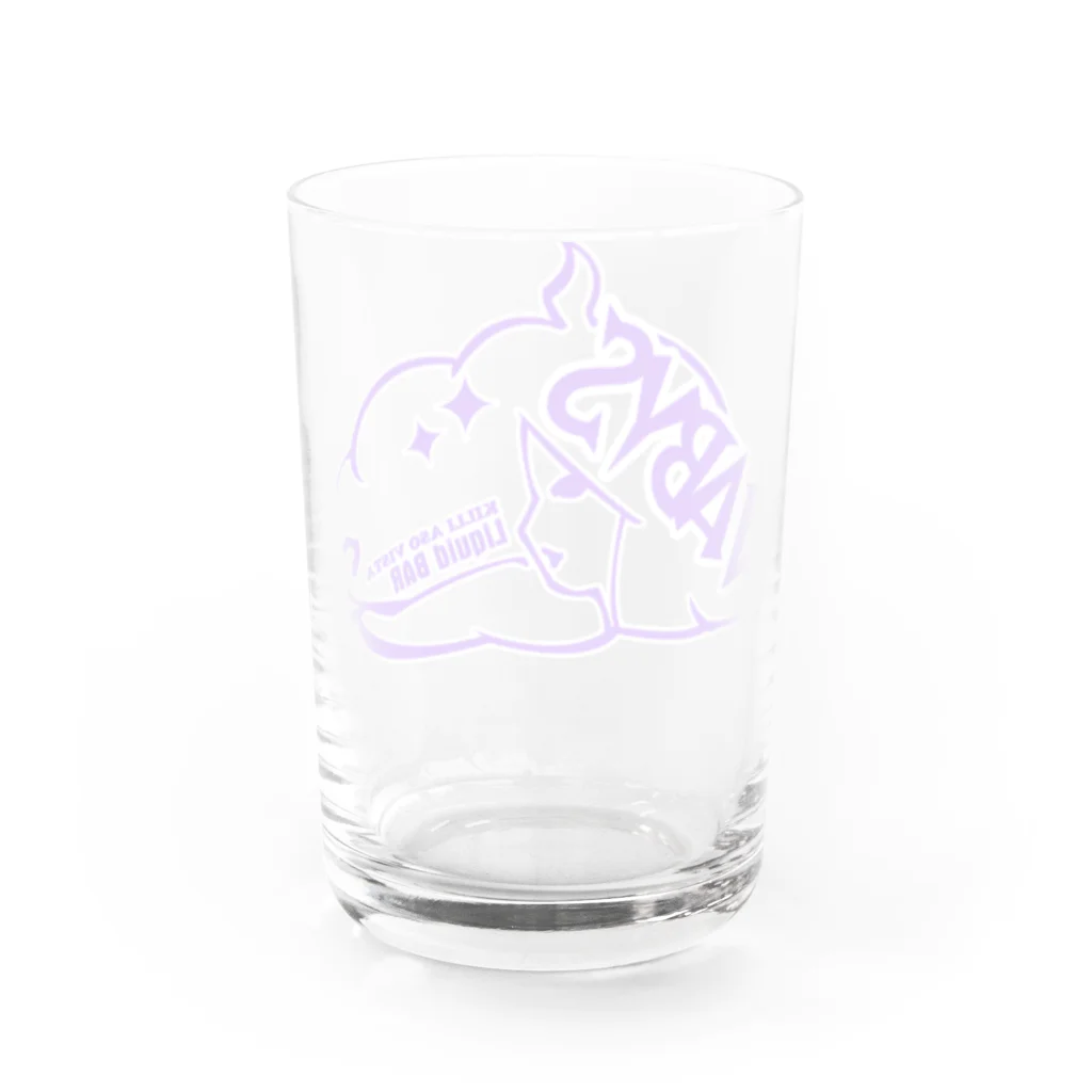 酒飲みウェアのVABYSちゃん紫 Water Glass :back