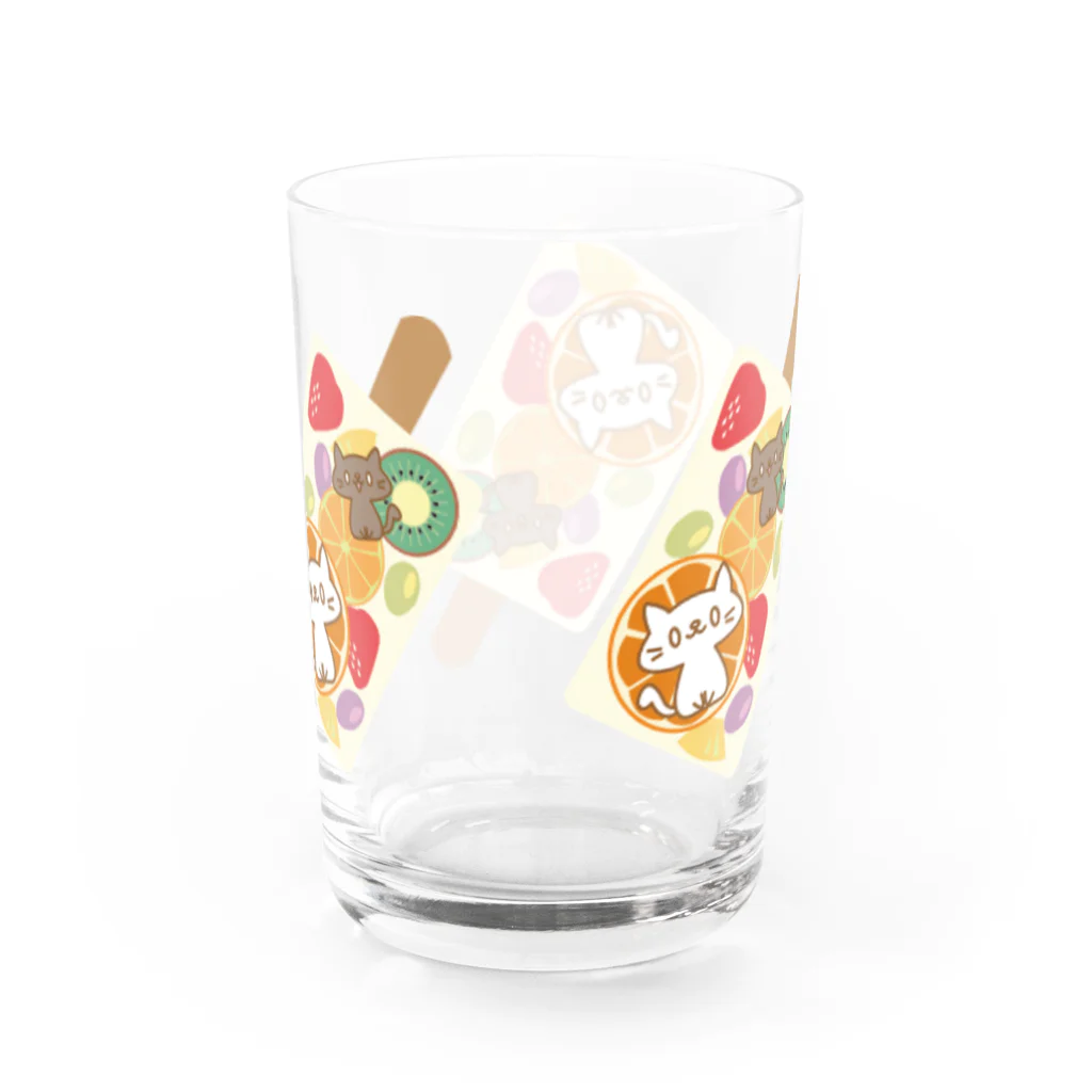 Mopecoのあいすきゃんでー２ Water Glass :back