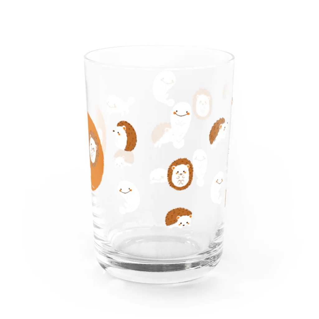 すずきいときちのさらまんだーとハリネズミ Water Glass :back