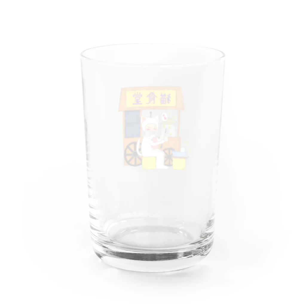 猫戦士のお店のちょんニャゲさんはお手入れ中 Water Glass :back