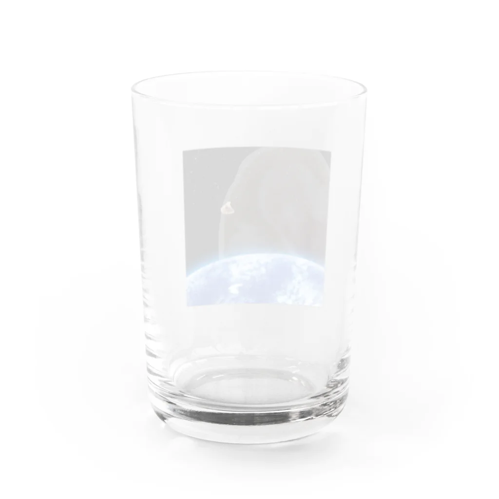 まめ。@mamenoya.の宇宙のあんぐりよも Water Glass :back