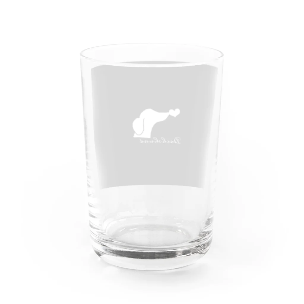 Happy dogsのDachshund　Black Water Glass :back