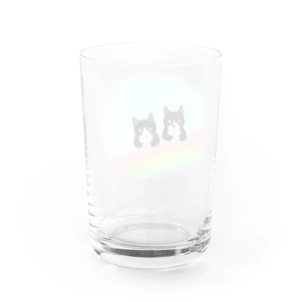 Ａｔｅｌｉｅｒ　Ｈｅｕｒｅｕｘの虹の橋のmonoクロちゃん達 Water Glass :back