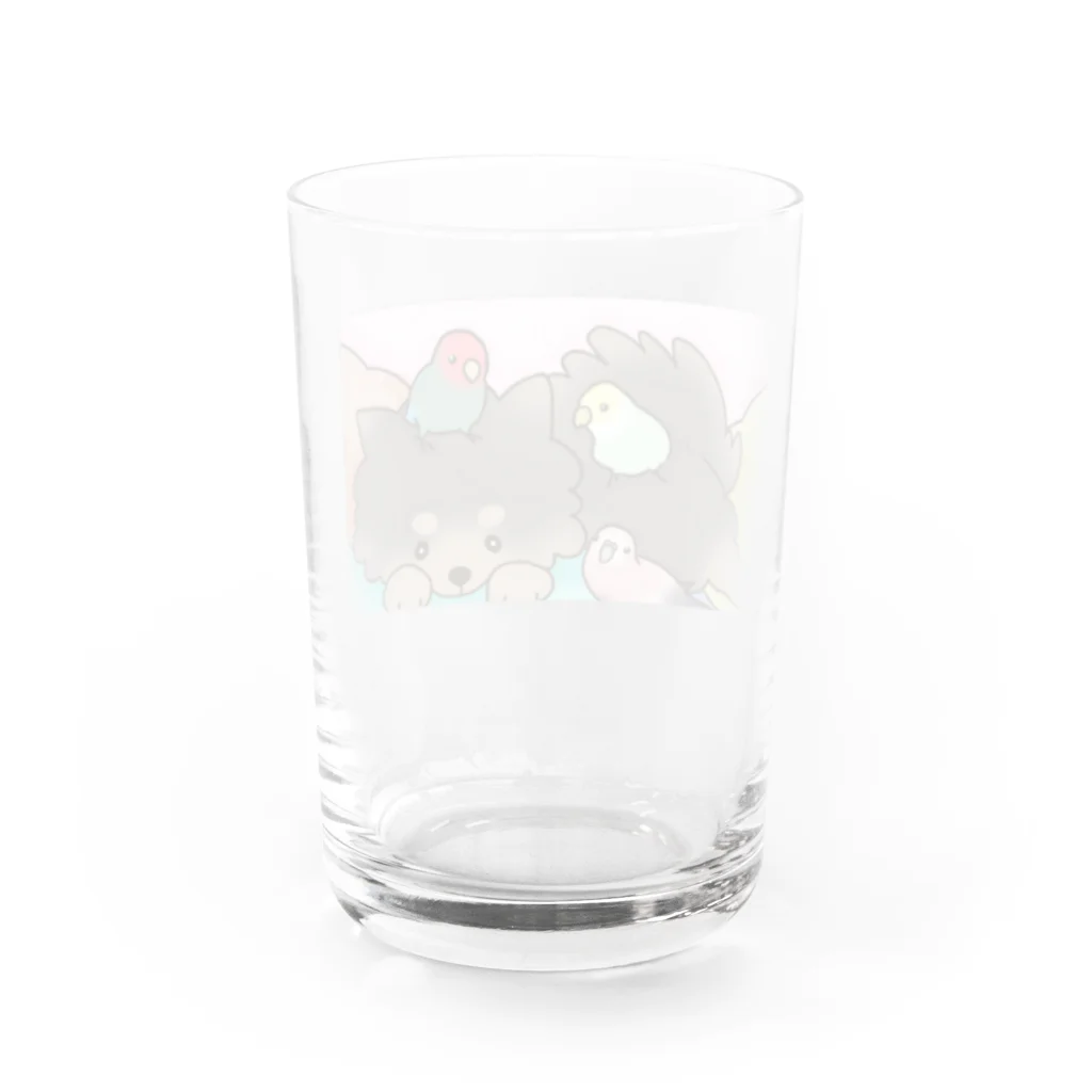 佐藤家アニマルグッズショップの佐藤家アニマル集合グラス Water Glass :back