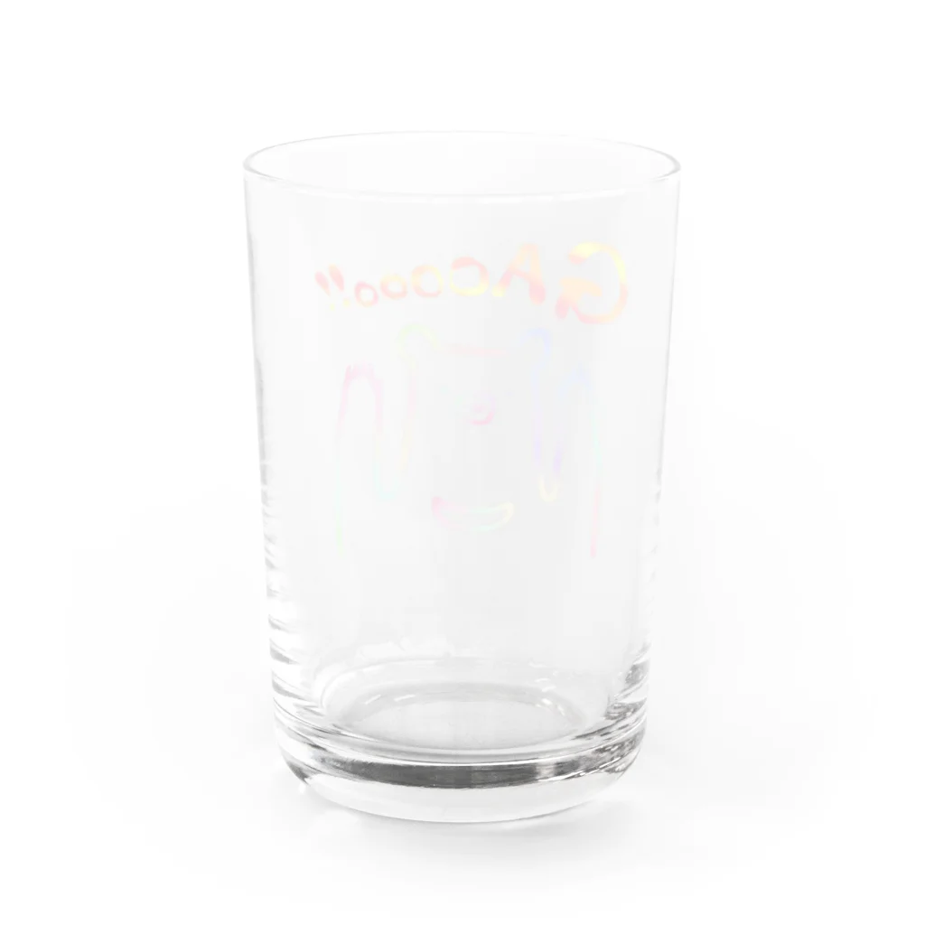 そらいろもようのくま。(カラフル) Water Glass :back