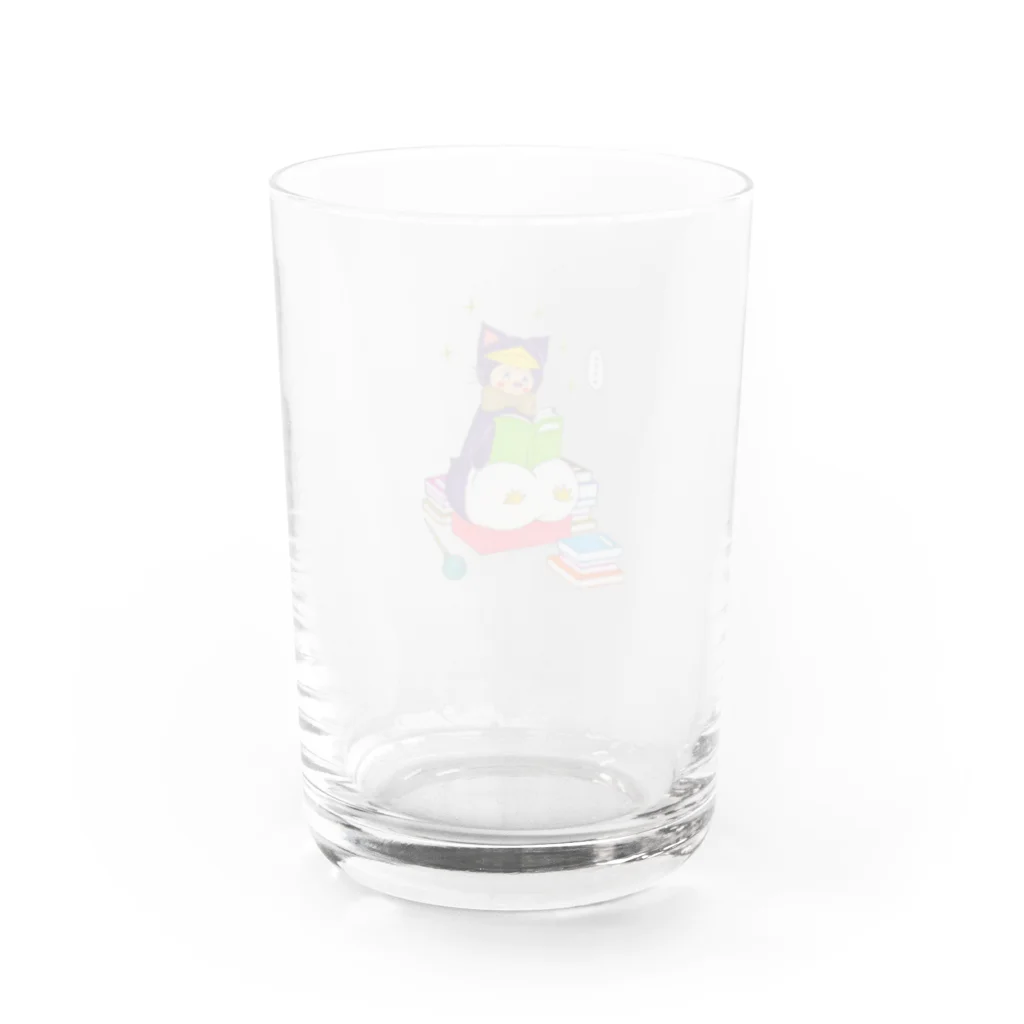 猫戦士のお店のしっかり者のぺんニャン軍曹 カラー Water Glass :back