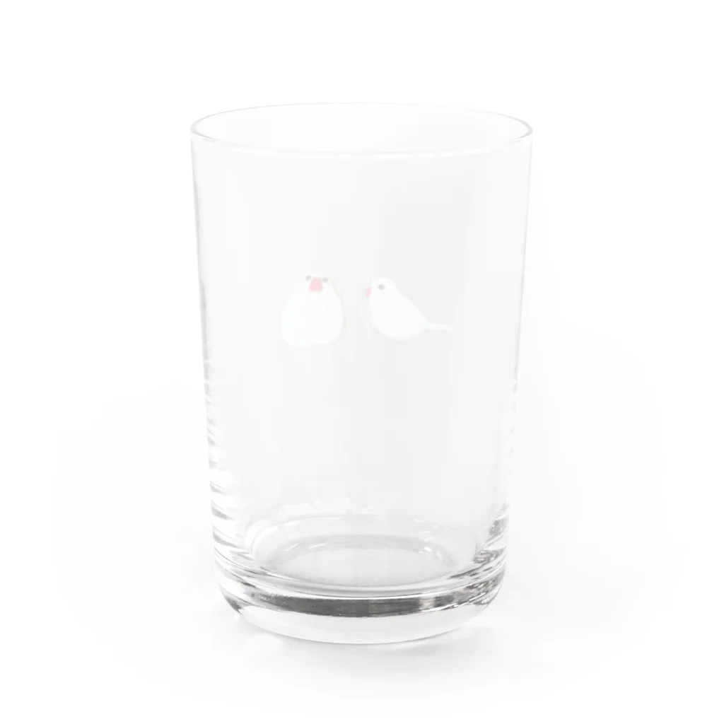 ソラマメのしろぶん(白文鳥) Water Glass :back