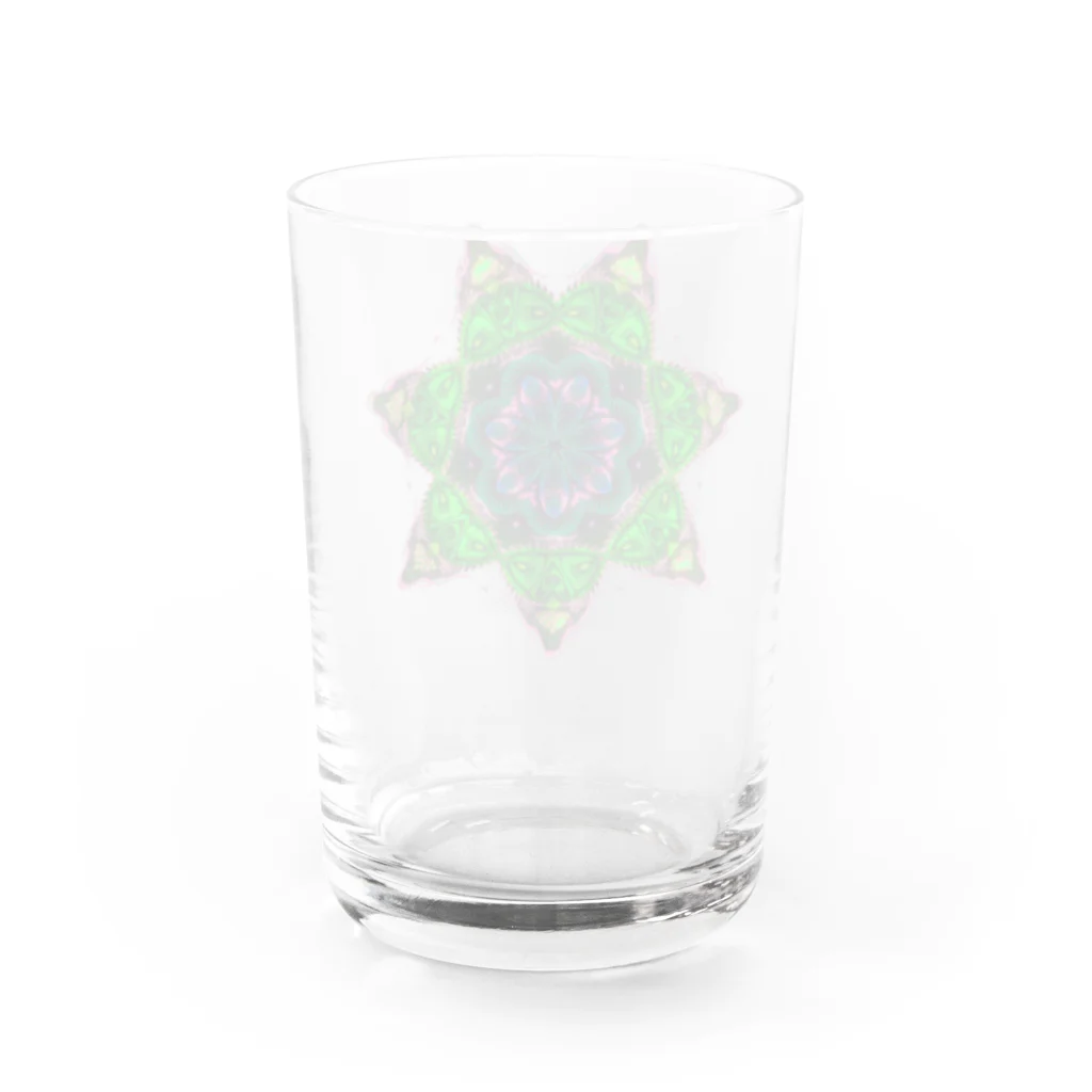 Maniac Labのサイケデリック　逆さ七芒星 Water Glass :back