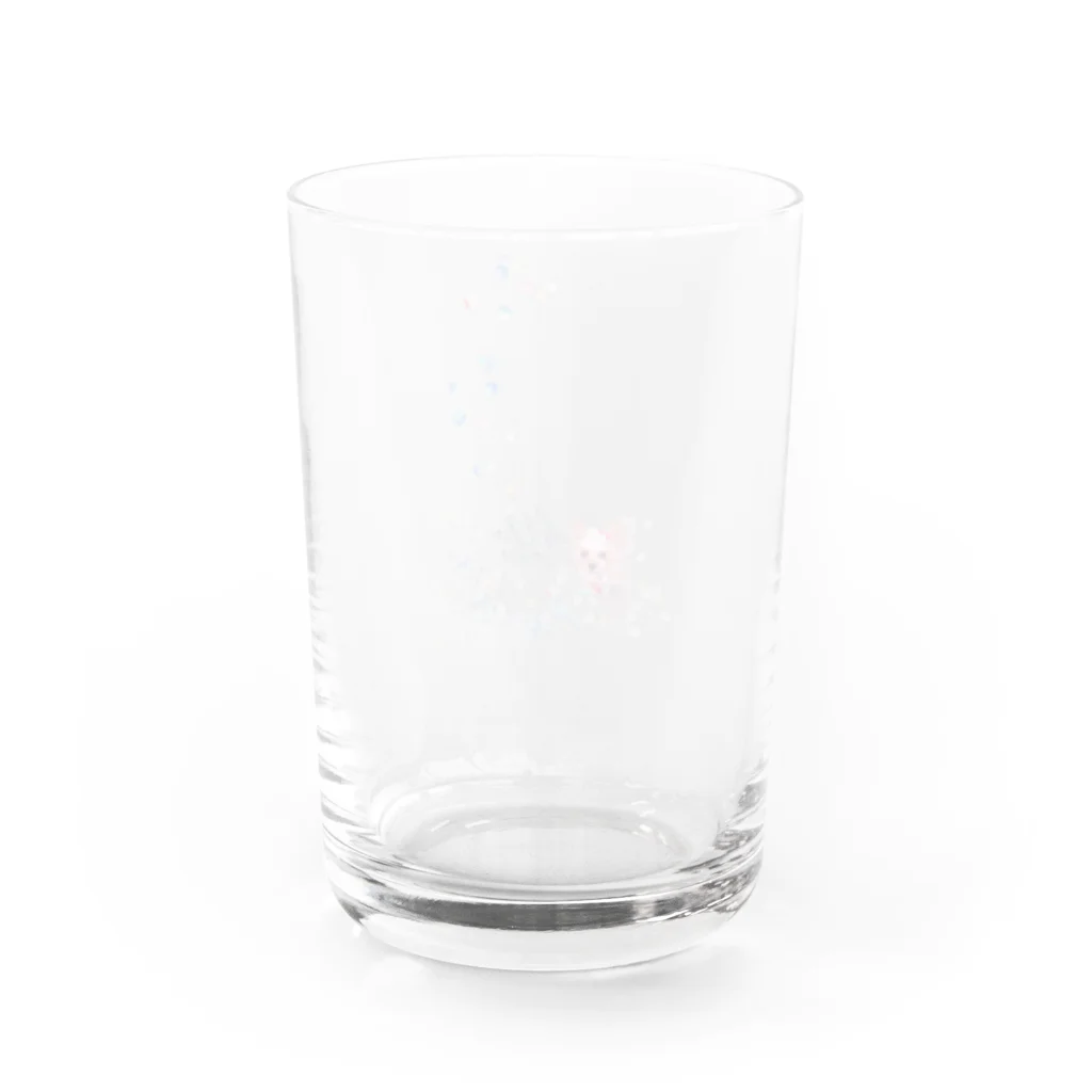 R&Mのリアル風ヨーキーちゃん。ロングコートにキュートなリボン～縦長～ Water Glass :back