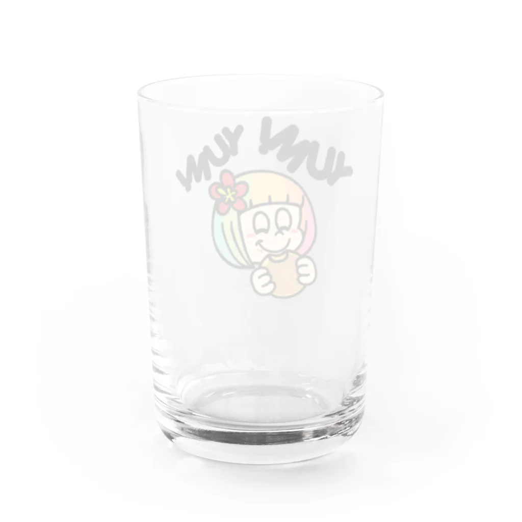 ハワイが大好きな女の子『HENOHENO MAPPY』のマラサダ(ハワイを愛するあなたへ) Water Glass :back