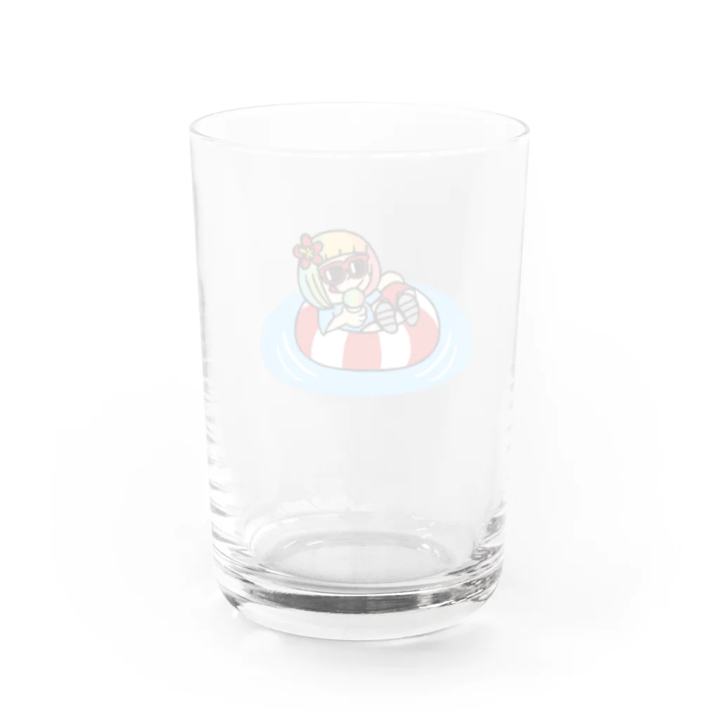 ハワイが大好きな女の子『HENOHENO MAPPY』のシェーブアイス@ワイキキビーチ(ハワイを愛するあなたへ) Water Glass :back