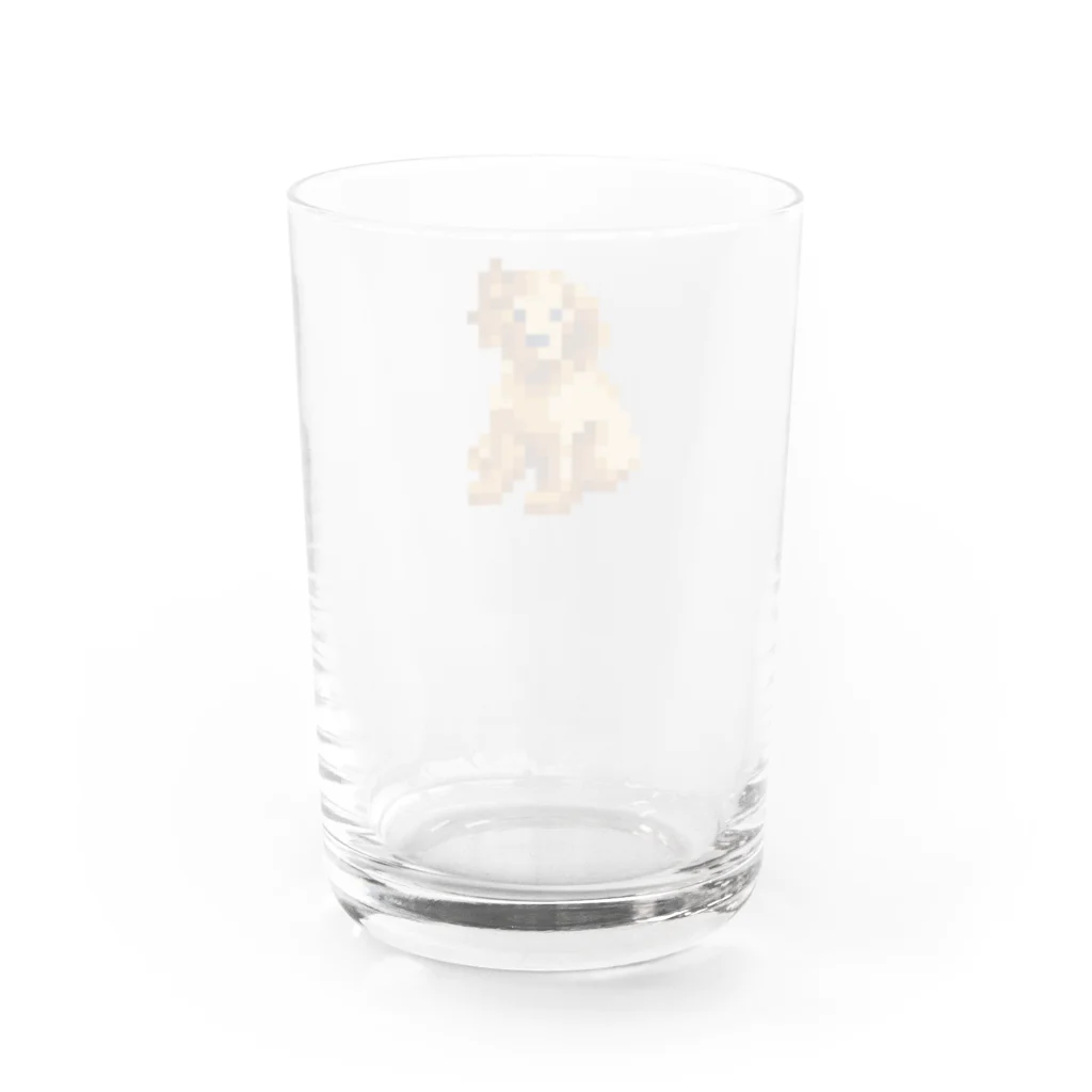 ITSUKIの子犬のドット画 Water Glass :back