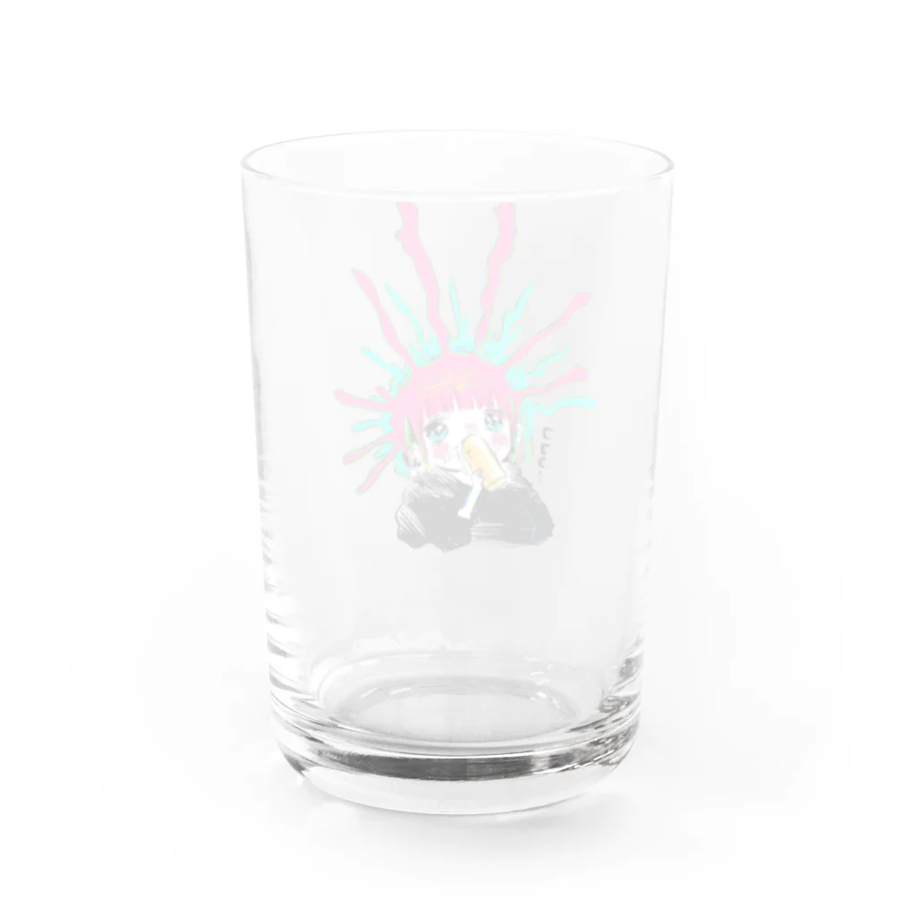 かわいい尻子玉のお酒はおいしいね Water Glass :back