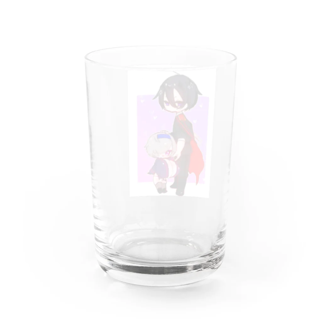 浅沼みつみ💜💗ｷｬﾗｿﾝ固定ﾂｲのデフォルメおっぱいコンビ Water Glass :back