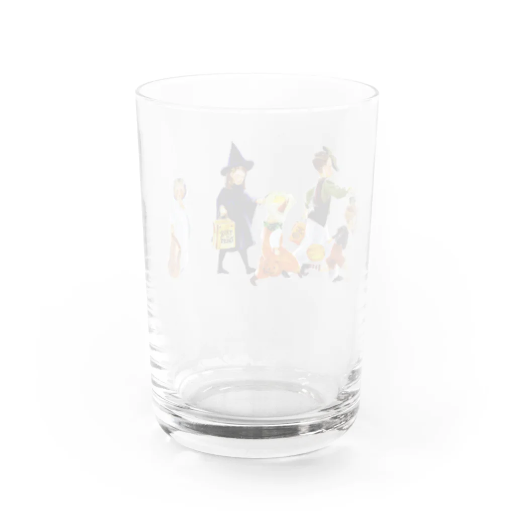 マツダヤスヨのイラストのTrick Or Treat Water Glass :back