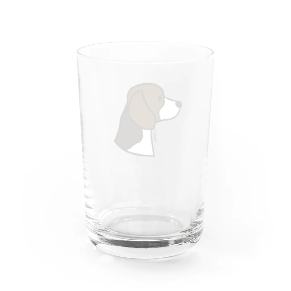 aya1のビーグル Water Glass :back