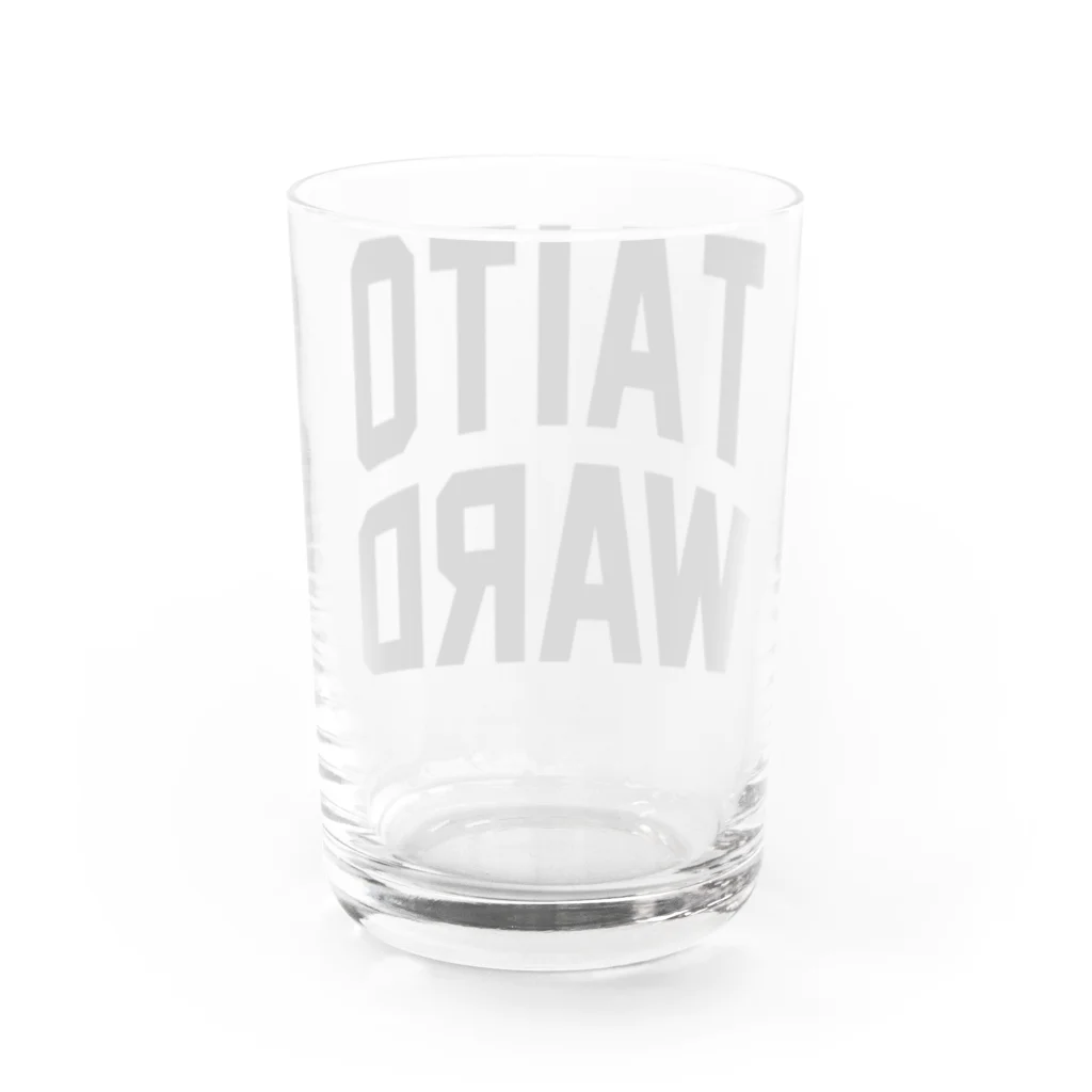 JIMOTO Wear Local Japanの台東区 TAITO WARD Water Glass :back