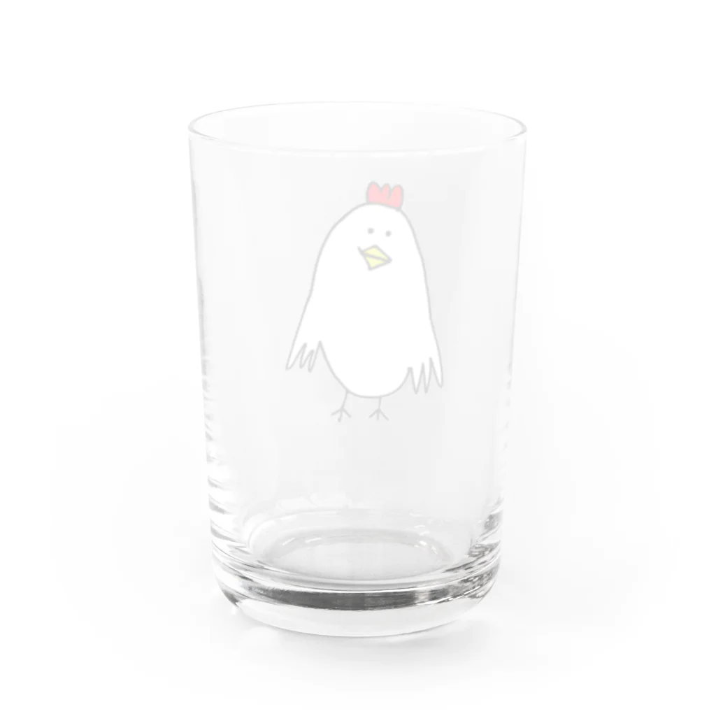 どんどんはうすのにわとりさん Water Glass :back