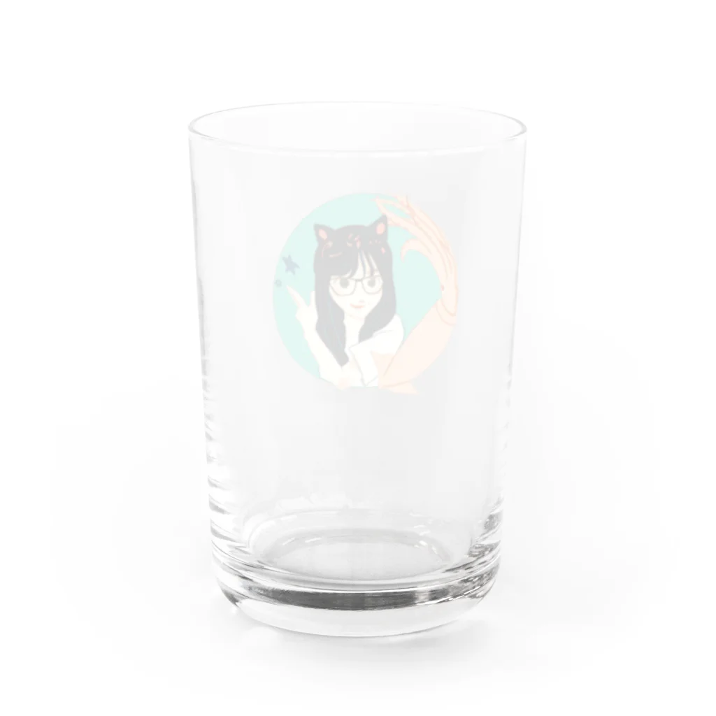 いか / ikaのikaネコグラス Water Glass :back