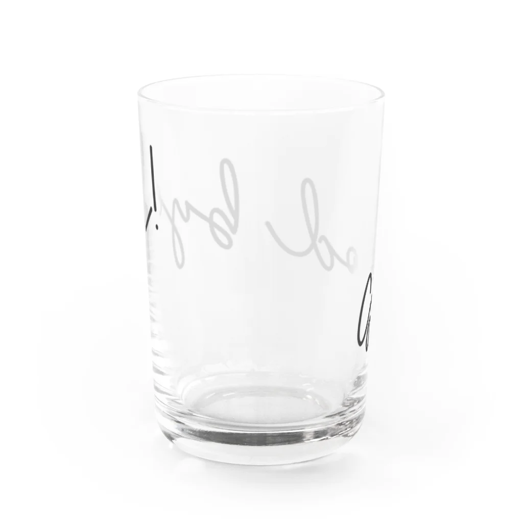 SANKAKU DESIGN STOREのGood Bye! シンプル黒 Water Glass :back