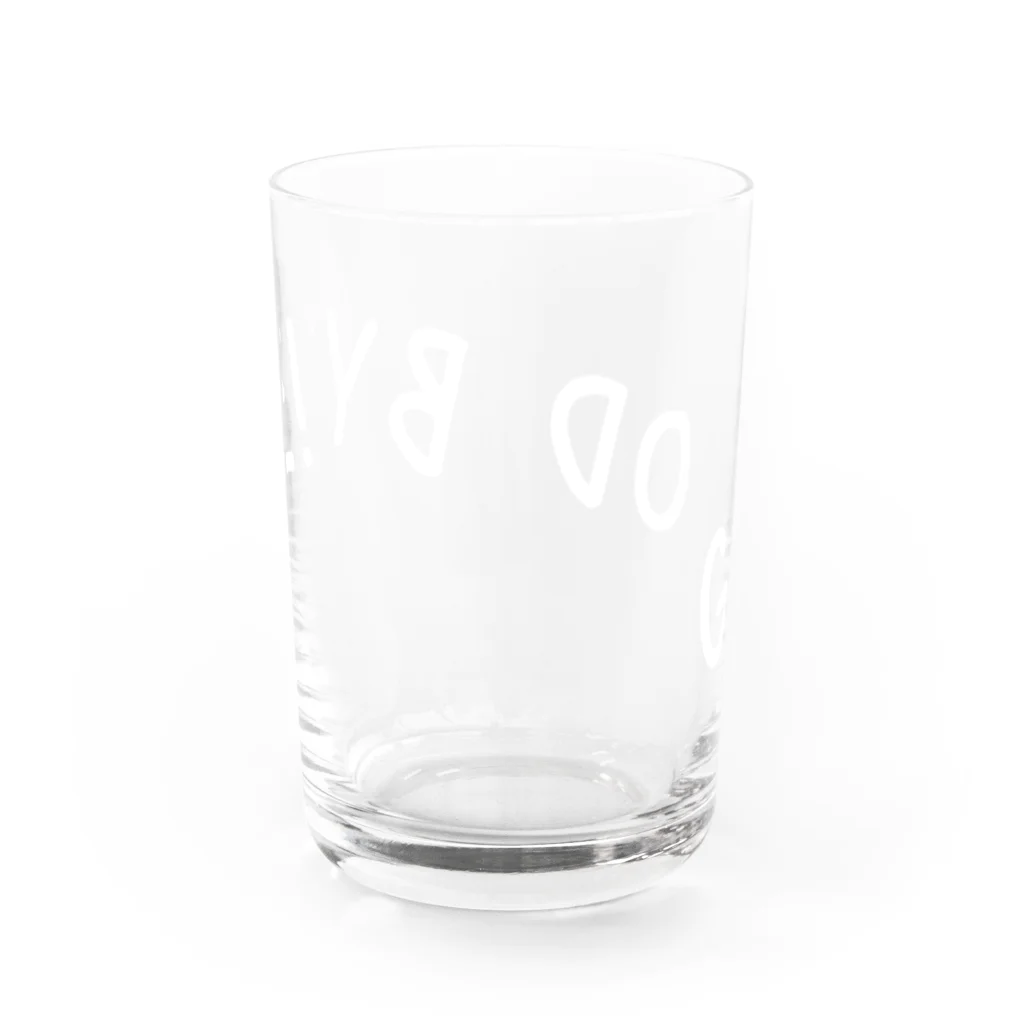 SANKAKU DESIGN STOREのGood Bye! カジュアル白 Water Glass :back