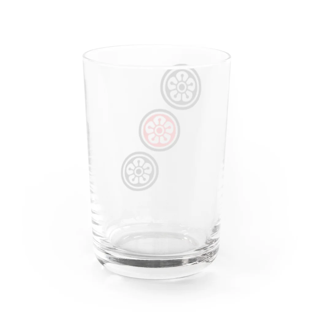 麻雀ロゴTシャツショップ 雀喰 -JUNK-の麻雀牌 3筒 サンピン Water Glass :back