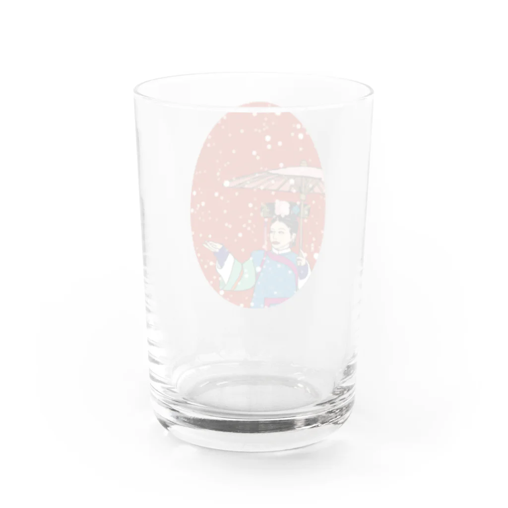 【萬惠】wanhuiの雪が降る紫禁城 Water Glass :back