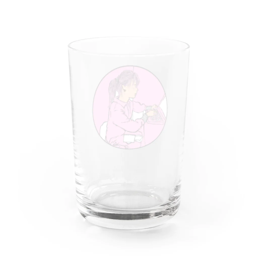 毎日奮闘ポニーテールの○○ちゃん。のピーチポニーテールちゃん。 Water Glass :back