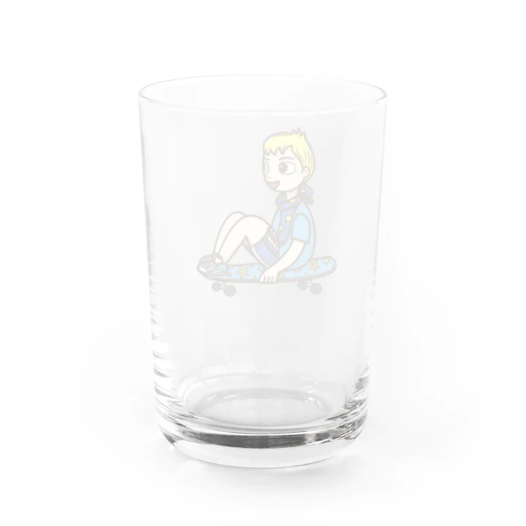 Sophie's storeのスケボー少年 Water Glass :back