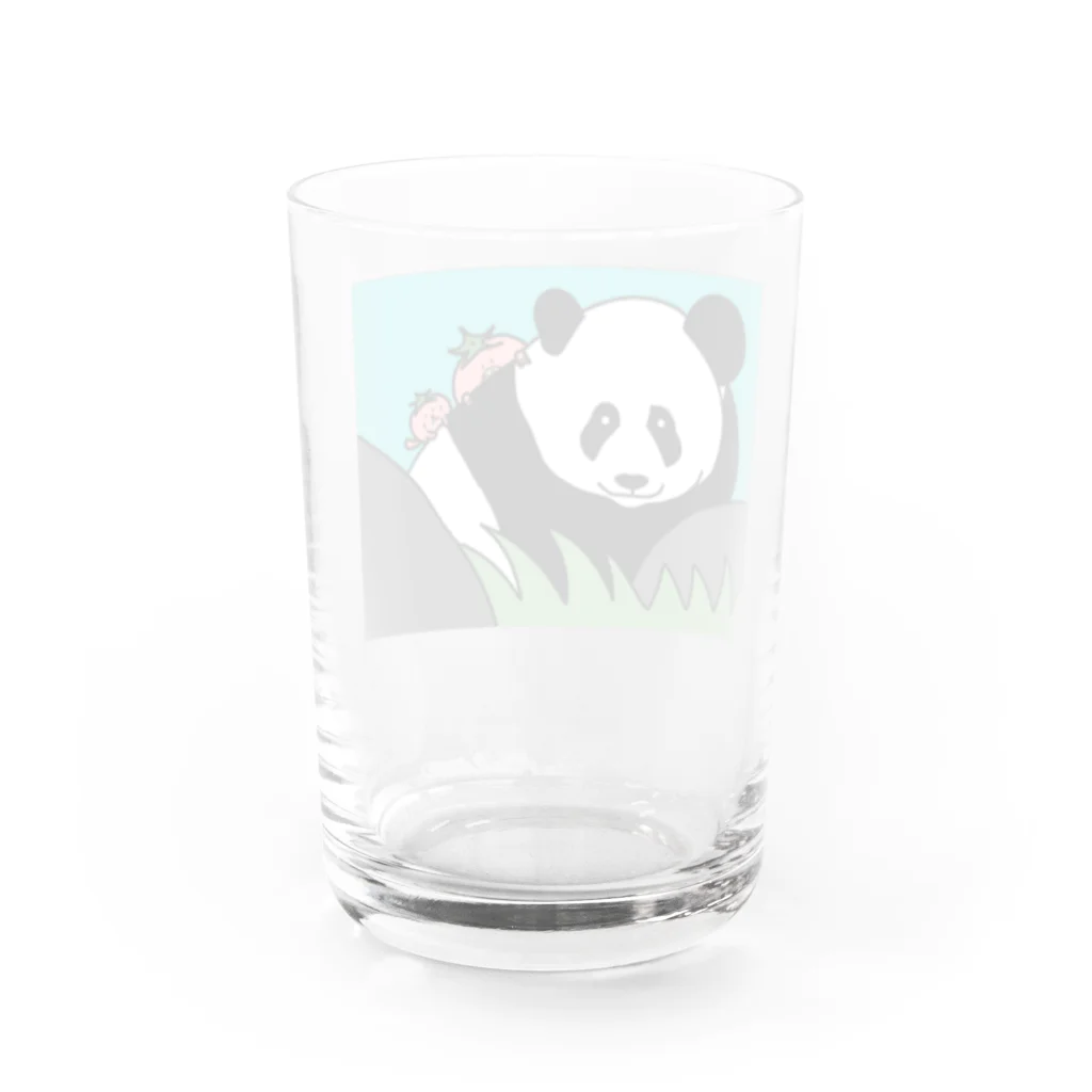 やつはし農園のパンダとパー子ともち太 Water Glass :back