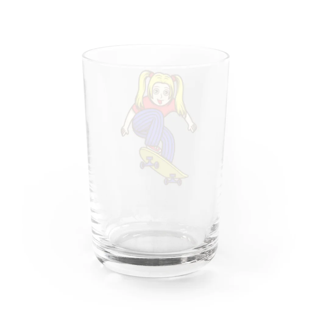 Sophie's storeのスケボー少女 Water Glass :back