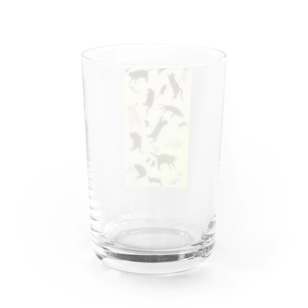 マロマロのCat sleeping phase Water Glass :back