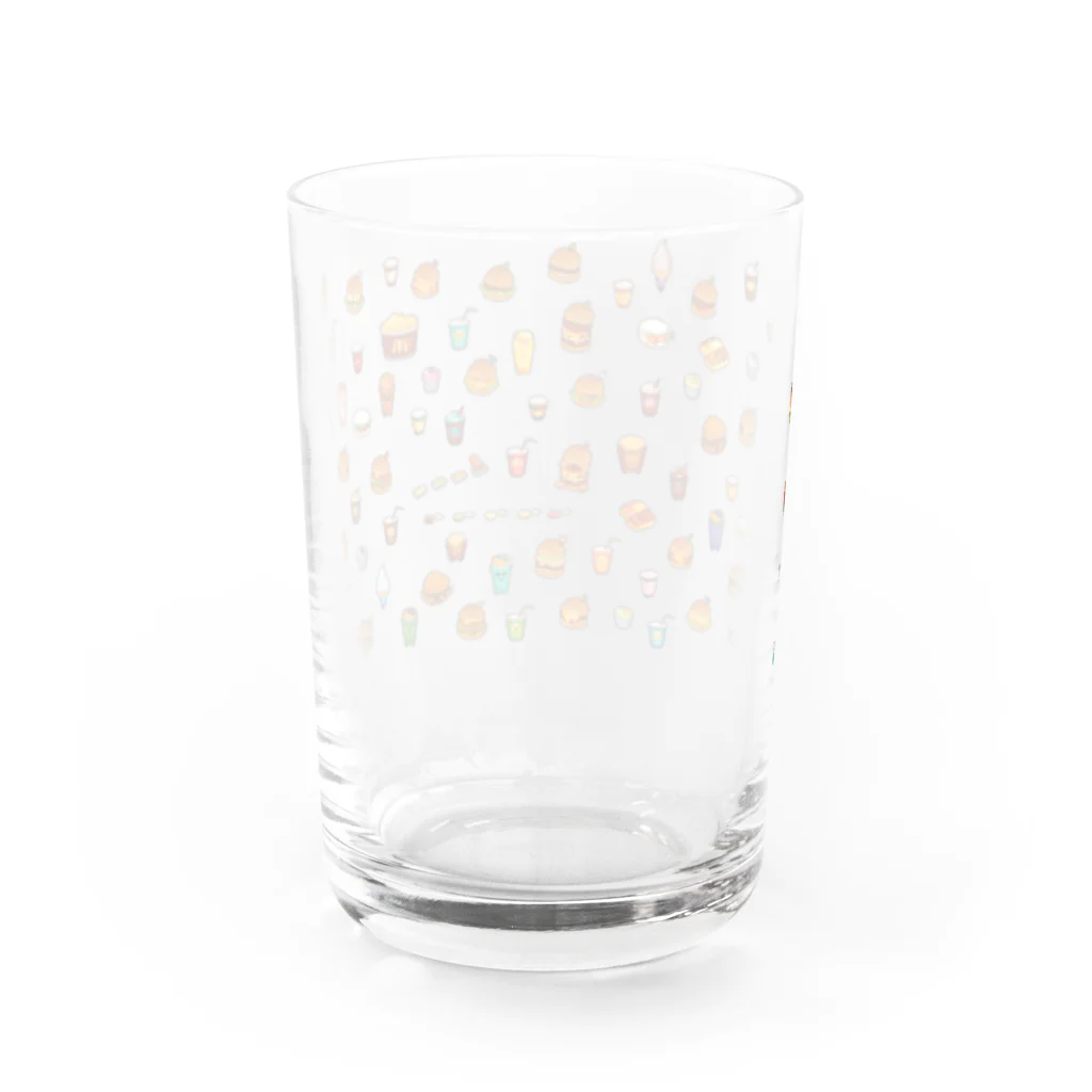 どっと屋のFast food menu Water Glass :back