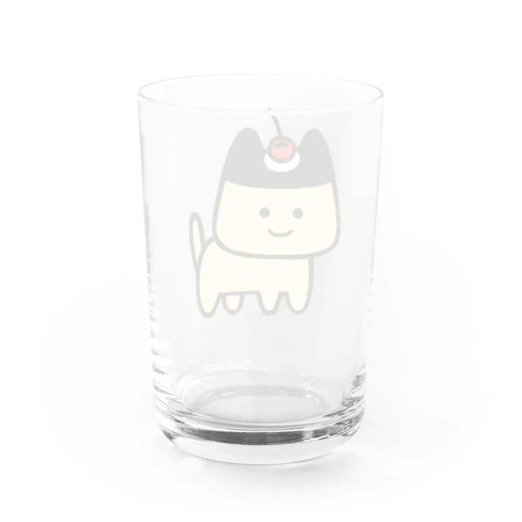 夏海ハヤヲキのプリンねこ グラス反対面