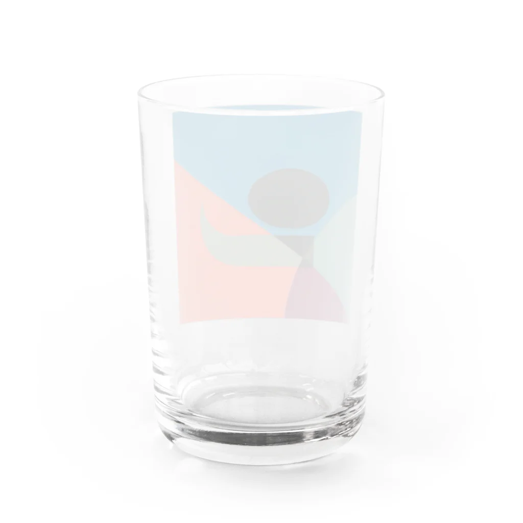 レターオールソーツのKaleidoscope 万華鏡 Katakana series ン Water Glass :back