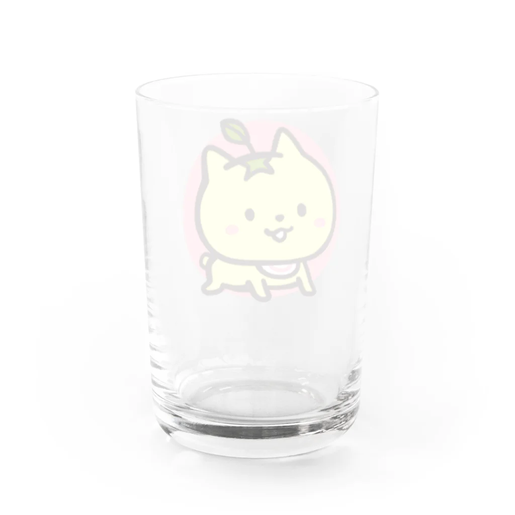 mozu-Illustrationのにゃんみかんベビー Water Glass :back