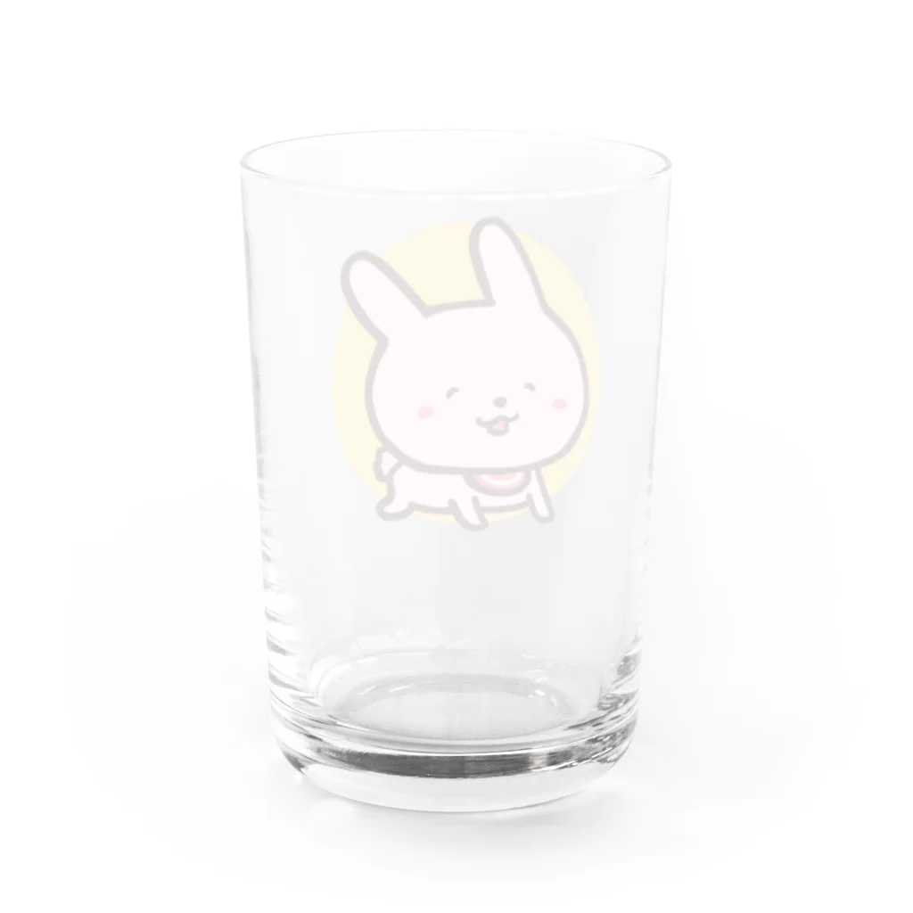 mozu-Illustrationのらピーちゃん Water Glass :back