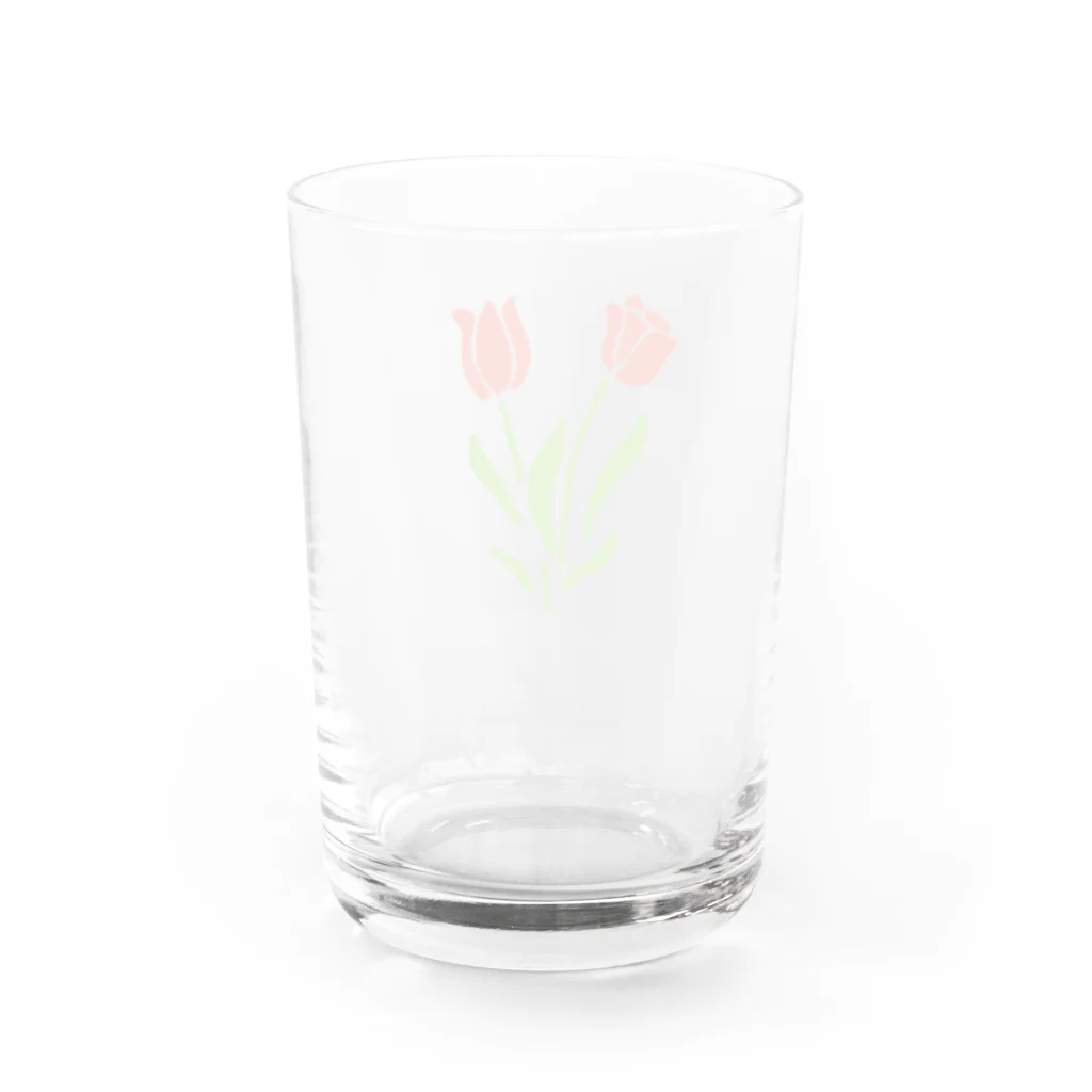 mizuo-seinaの2輪のチューリップ Water Glass :back